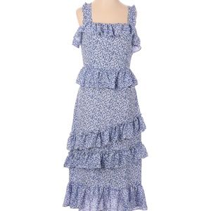 Alexia Admor Blue Ivory Floral Dress